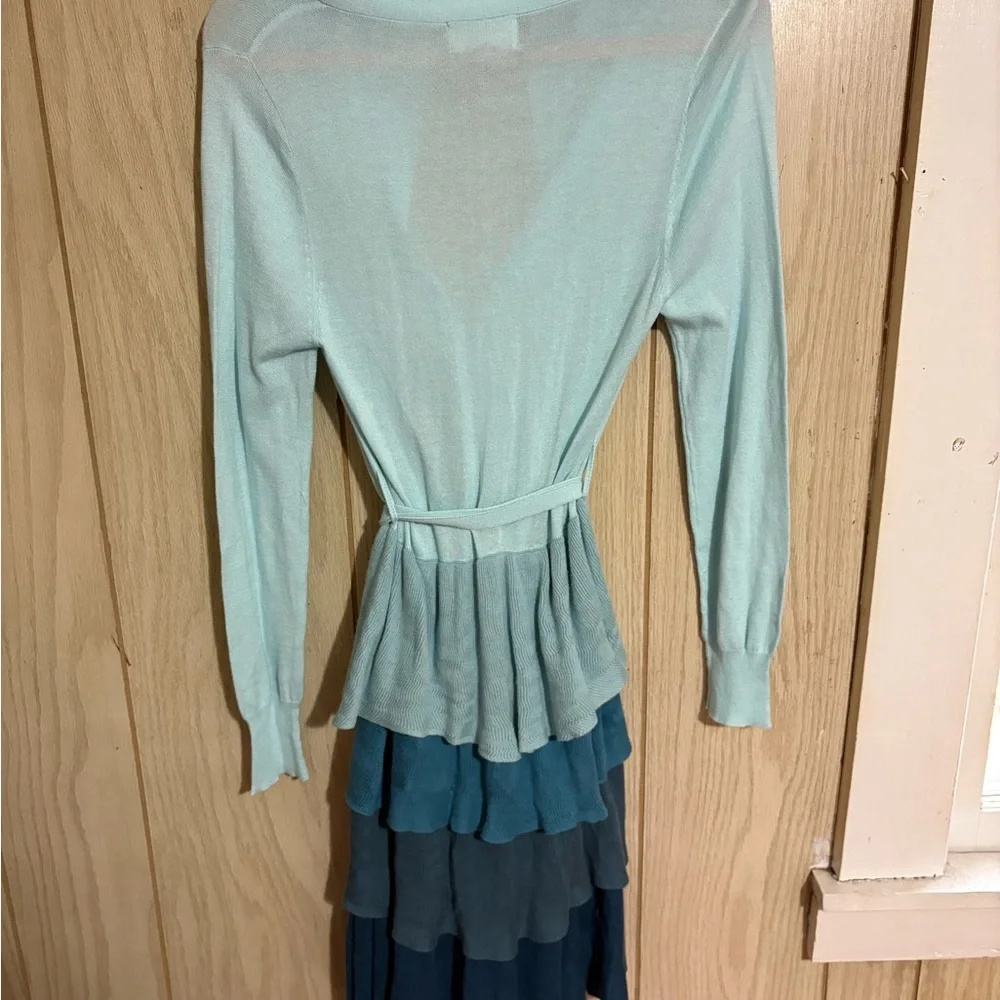 Matilda Jane Mint and Blue Layered Ruffle Cardigan